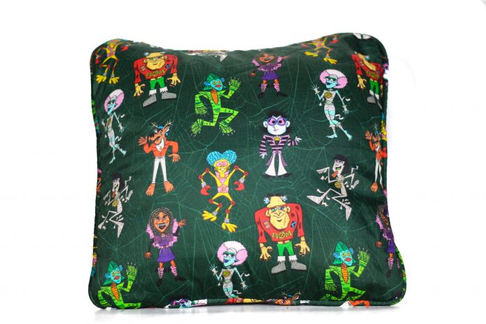 “DONNIE DRUTHERS’ CHRISTOWEEN CAPERS®” CHARACTER COLLAGE PILLOW