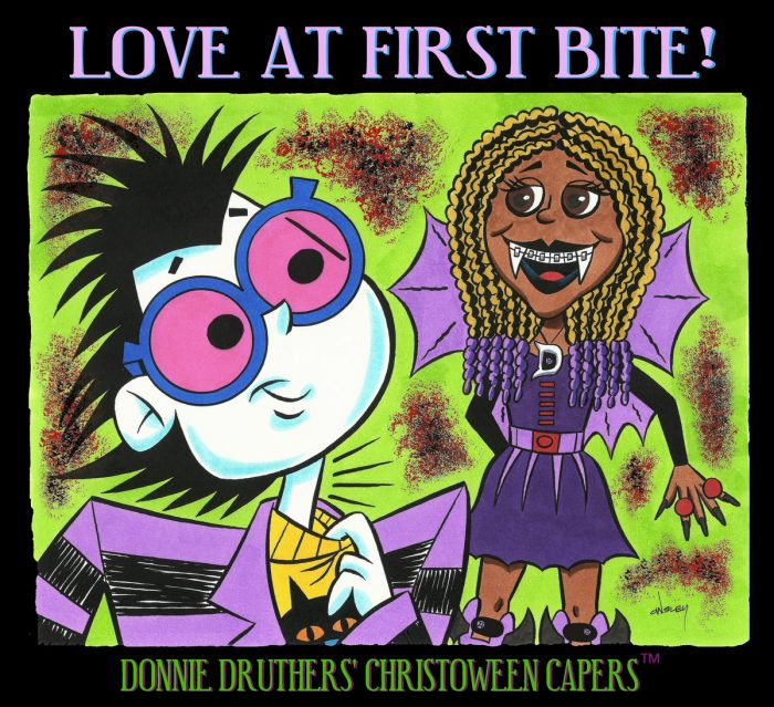 CHRISTOWEEN® T-Shirt : “LOVE AT FIRST BITE!” (XL) - Image 2